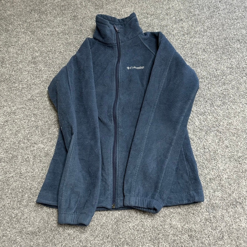 Columbia Fleece Jacket Womens Size XS Navy Blue Benton Springs Full Zip Outdoor